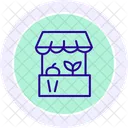 Puesto De Mercado Organico Organico Mercado Icono