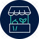Puesto De Mercado Organico Organico Mercado Icono