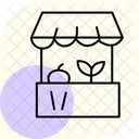 Puesto De Mercado Organico Organico Mercado Icono