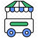 Puesto De Perritos Calientes Carrito De Venta De Comida Icono