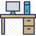 Estacion De Trabajo Mesa De Computadora Computadora Icon