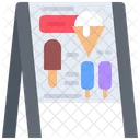 Puesto de menú de helados  Icon