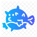 Puffer Fish Animal Sea Icon