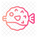 Puffer Fish Sea Animal Icon