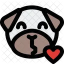 Pug Blowing A Kiss  Icon