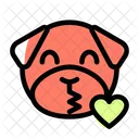 Pug Blowing A Kiss  Icon