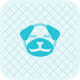 Pug Closed Eyes Emoji Icon