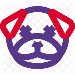Pug Death Eyes Emoji Icon