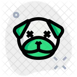 Pug Death Eyes Emoji Icon