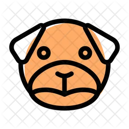 Pug Frowning Emoji Icon