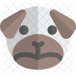 Pug Frowning Emoji Icon