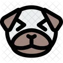 Pug Grinning Squinting  Icon