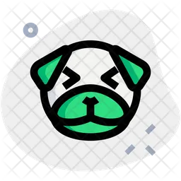 Pug Grinning Squinting Emoji Icon