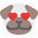 Pug Heart Eyes  Icon
