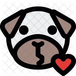 Pug Kiss Emoji Icon