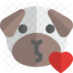Pug Kiss Emoji Icon