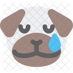 Lágrima de pug Emoji Icono