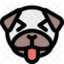 Lengua De Pug Entrecerrando Los Ojos Icono