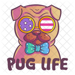 Download Free Pug Life Icon Of Sticker Style Available In Svg Png Eps Ai Icon Fonts