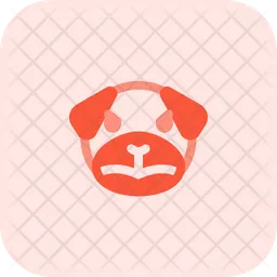 Pug molesto Emoji Icono