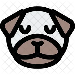 Pug Pensive Emoji Icon