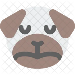 Pug Sad Emoji Icon