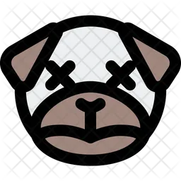 Pug Sad Death Emoji Icon