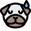 Pug Sad With Sweat Icon