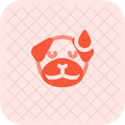 Pug Sad With Sweat Emoji Icon