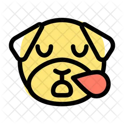 Pug Sleep Snoring Emoji Icon