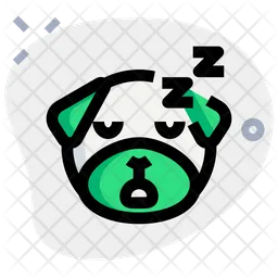 Pug Sleeping Snoring Emoji Icon