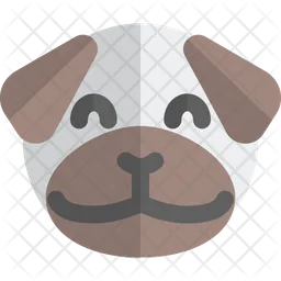 Pug Smiling Emoji Icon