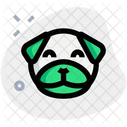 Pug Smiling Emoji Icon