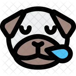 Pug Snoring Emoji Icon