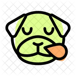 Pug Snoring Emoji Icon