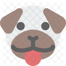 Pug Tongue Emoji Icon