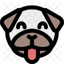 Pug Tongue Smiling Icon