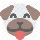 Pug Tongue Smiling Icon