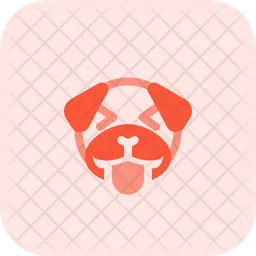 Pug Tongue Squinting Emoji Icon