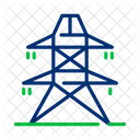 Ligne Electrique Tour Haute Tension Pylone Electrique Icône