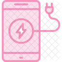 Mobile Power Duotone Line Icon Icon