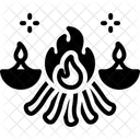 Puja Lagerfeuer Lohri Symbol