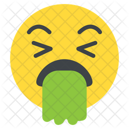 Puke Emoji Icon - Download In Flat Style