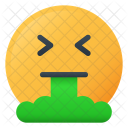 Puke Emoji Icon - Download in Gradient Style