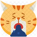 Puke Emoticon Cat Icon