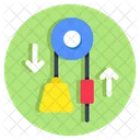 Pulley Weight Lifter Small Wheels Icon