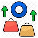 Pulley Weight Lifter Small Wheels Icon