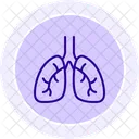 Icono De Circulo De Color De Pulmones Icon