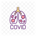 Pulmones Afectados Por Coronavirus Pulmon Coronavirus Icono