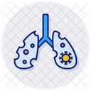 Pulmones afectados  Icono